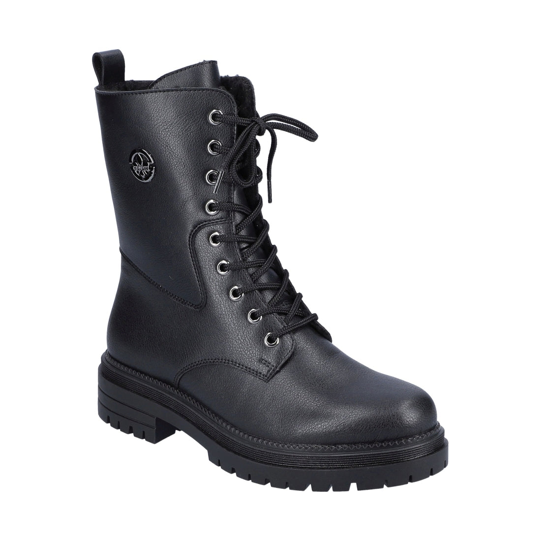 black casual closed ladies mid height boots