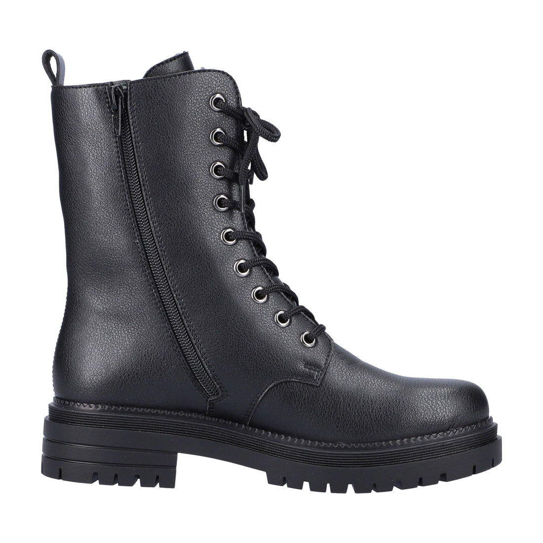 black casual closed ladies mid height boots