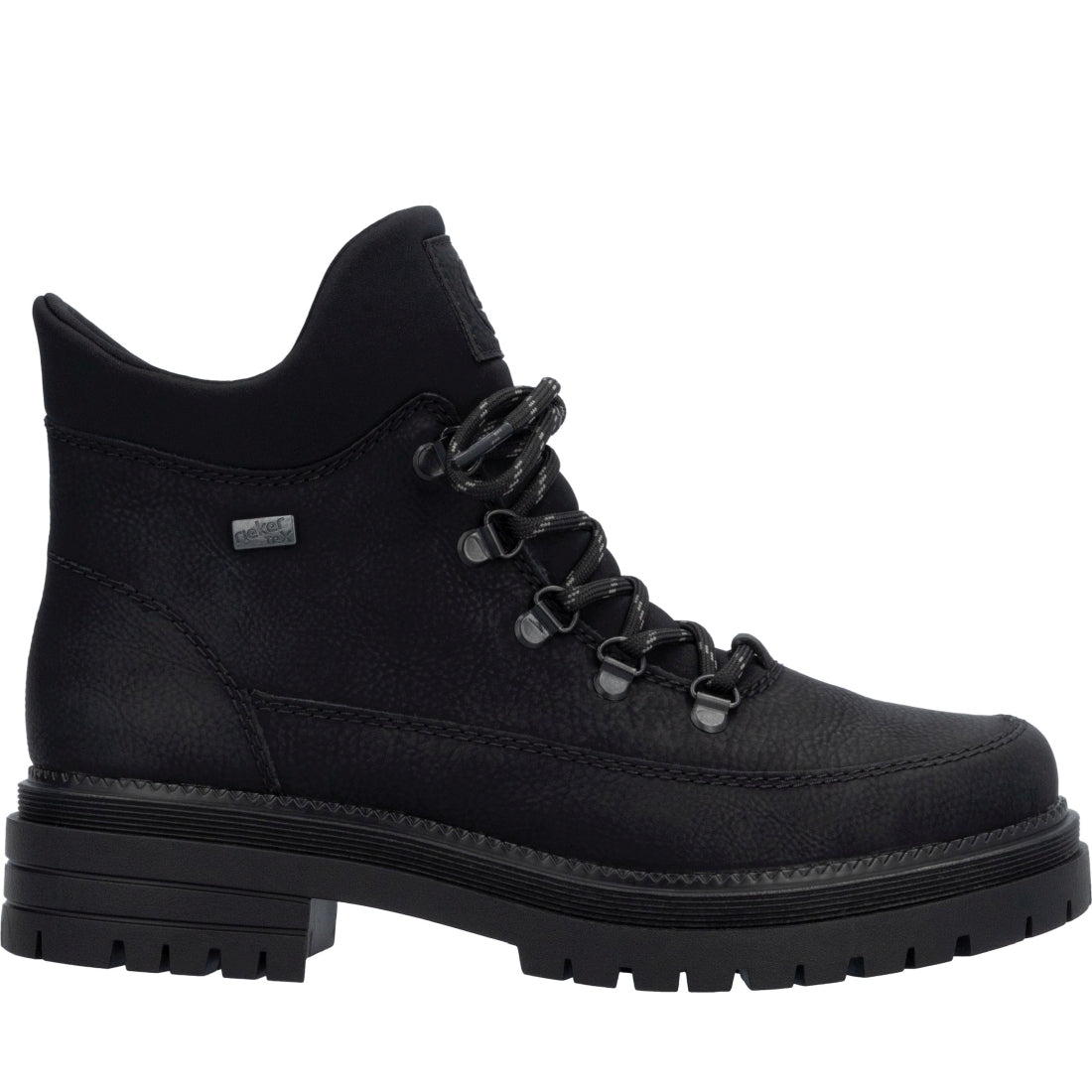 black casual closed ladies mid height boots