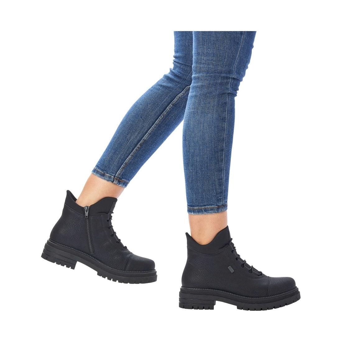 black casual closed ladies mid height boots