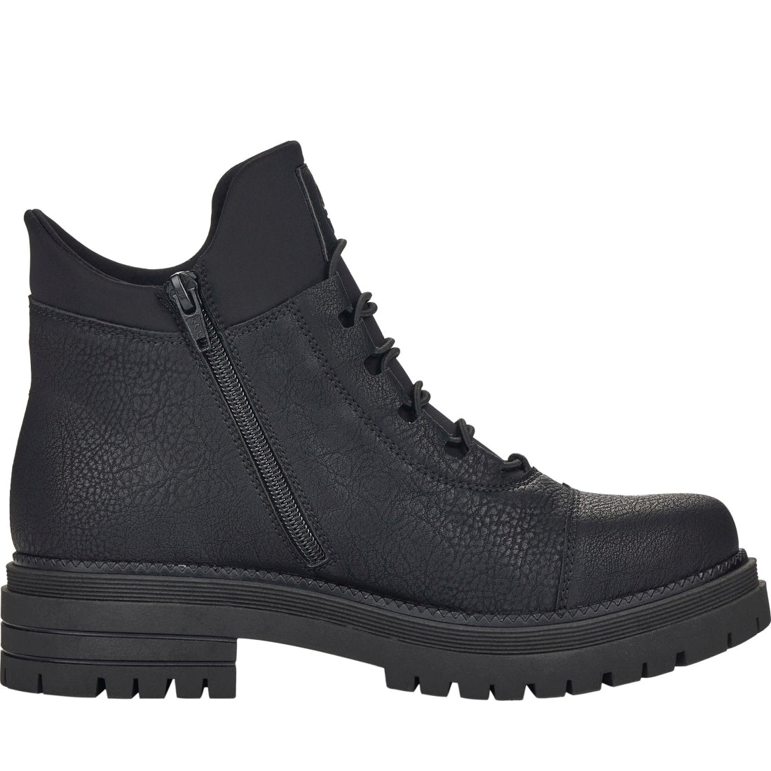 black casual closed ladies mid height boots