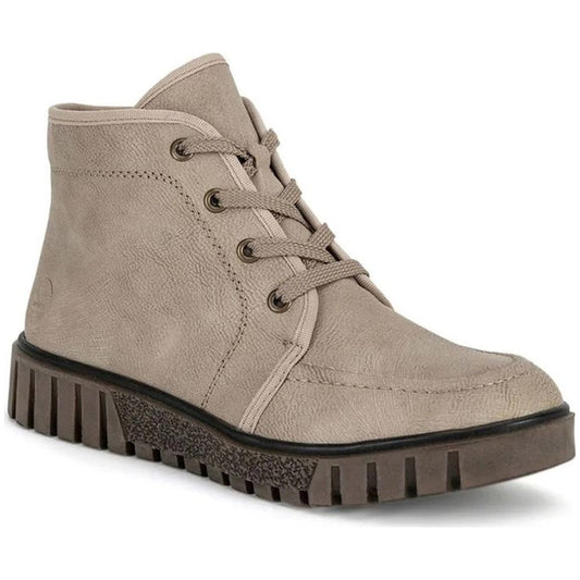 beige casual closed ladies mid height boots