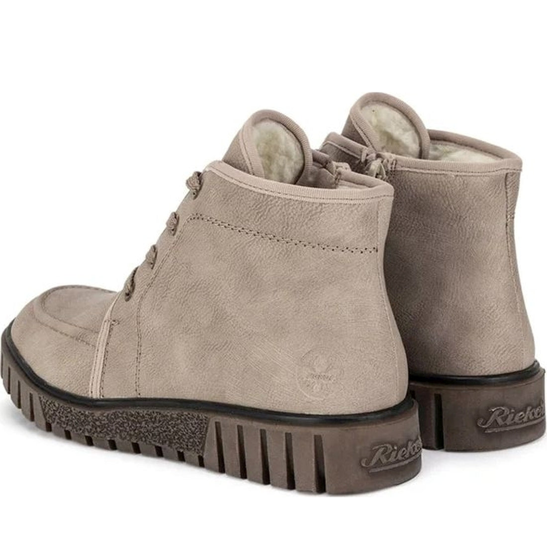 beige casual closed ladies mid height boots