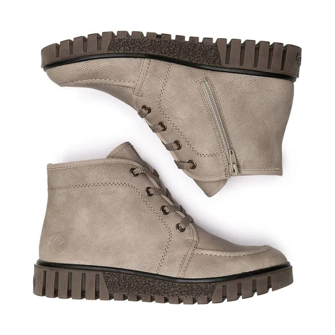 beige casual closed ladies mid height boots