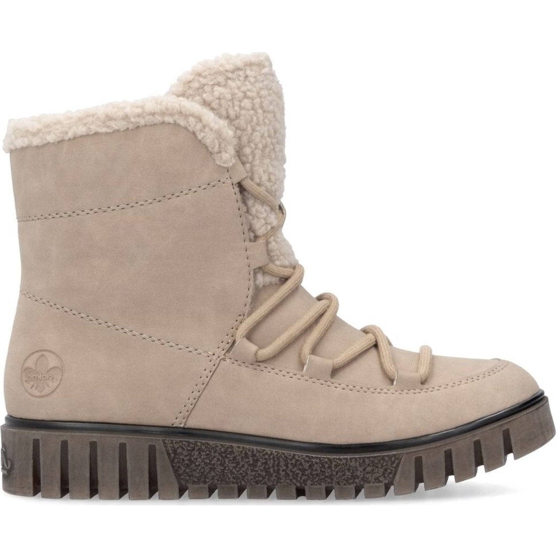 beige casual closed ladies mid height boots