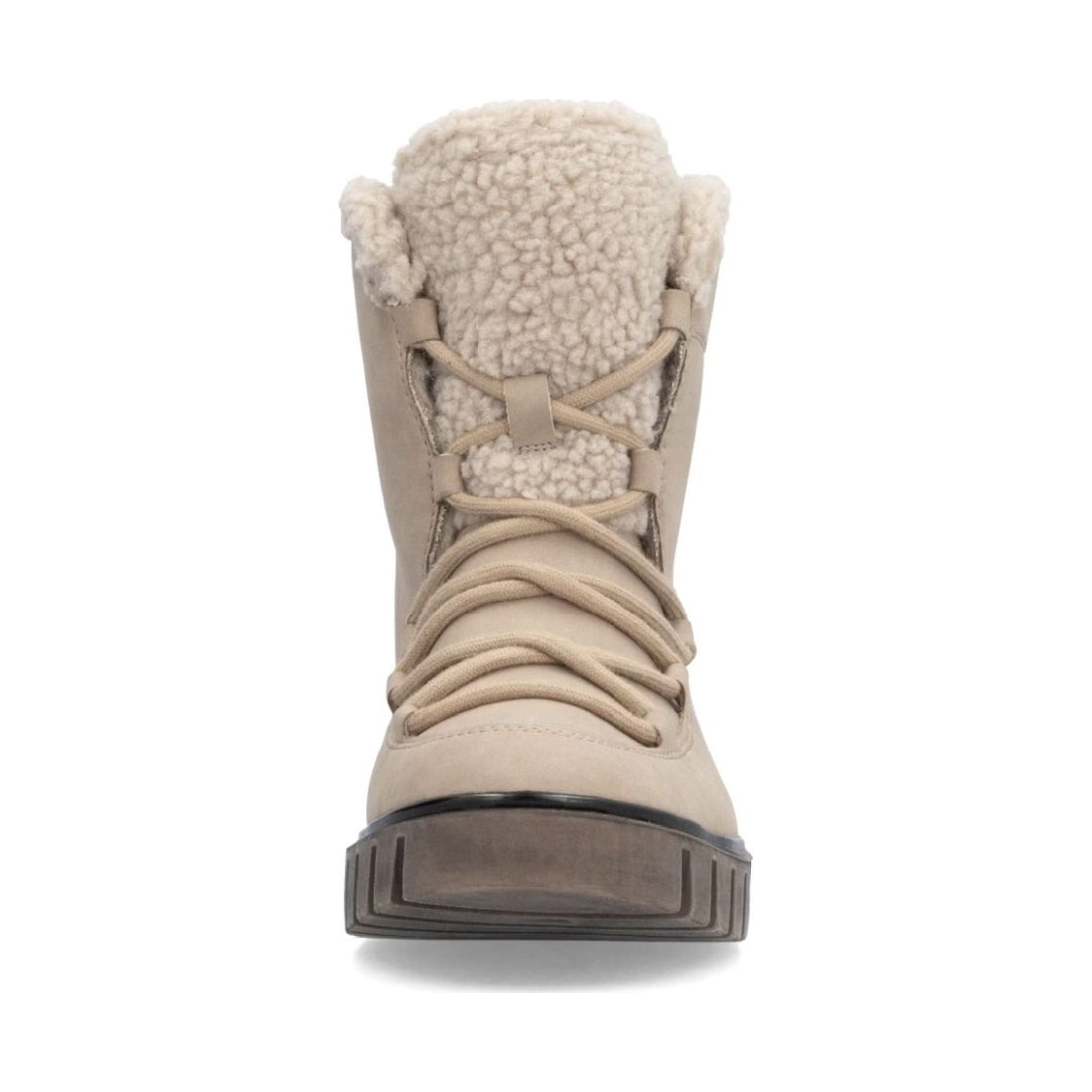 beige casual closed ladies mid height boots