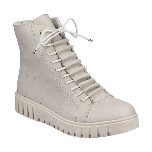 beige casual closed ladies mid height boots