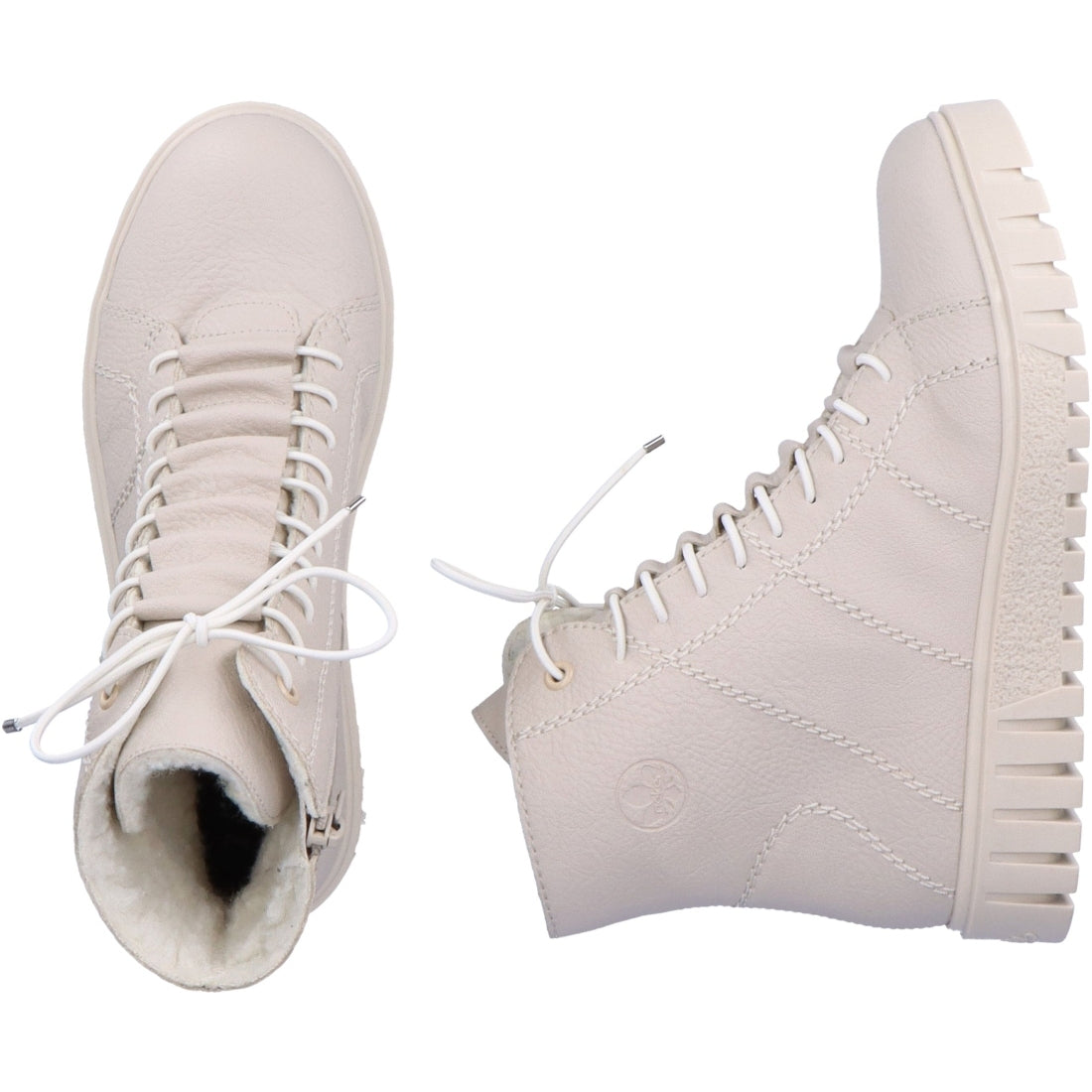 beige casual closed ladies mid height boots