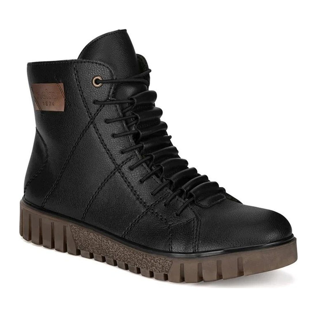 black casual closed ladies mid height boots