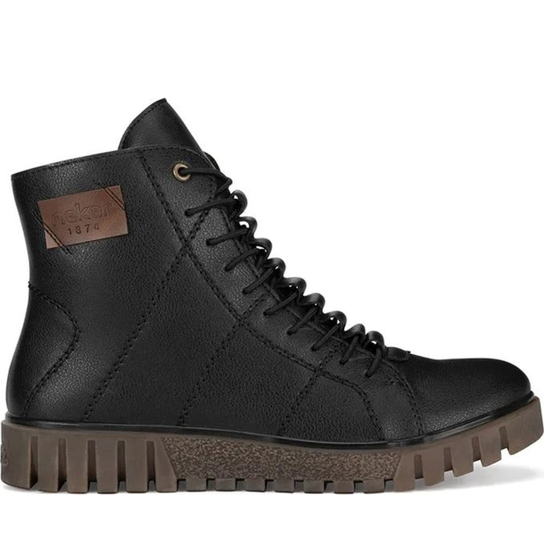 black casual closed ladies mid height boots