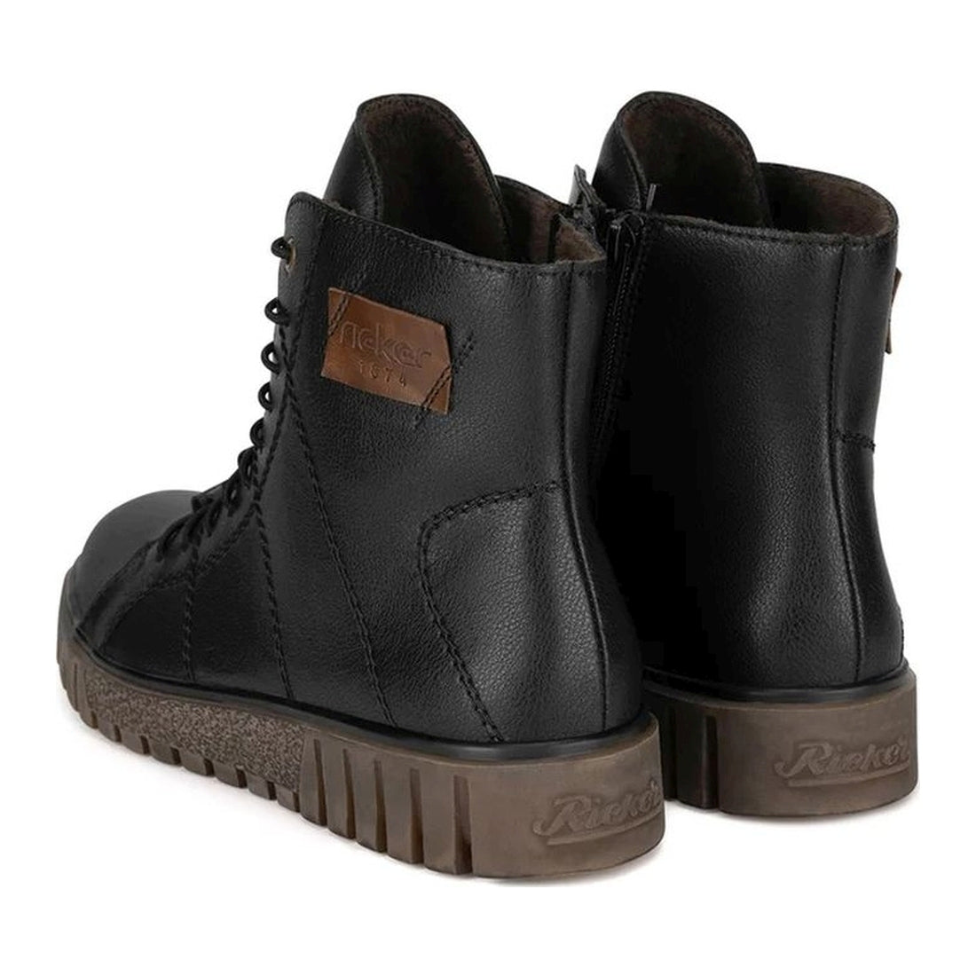 black casual closed ladies mid height boots