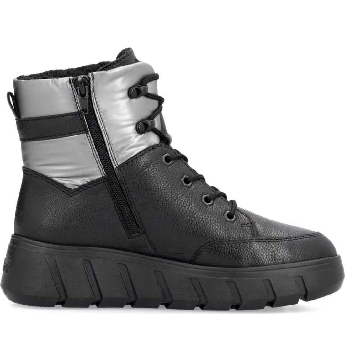 black casual closed ladies mid height boots