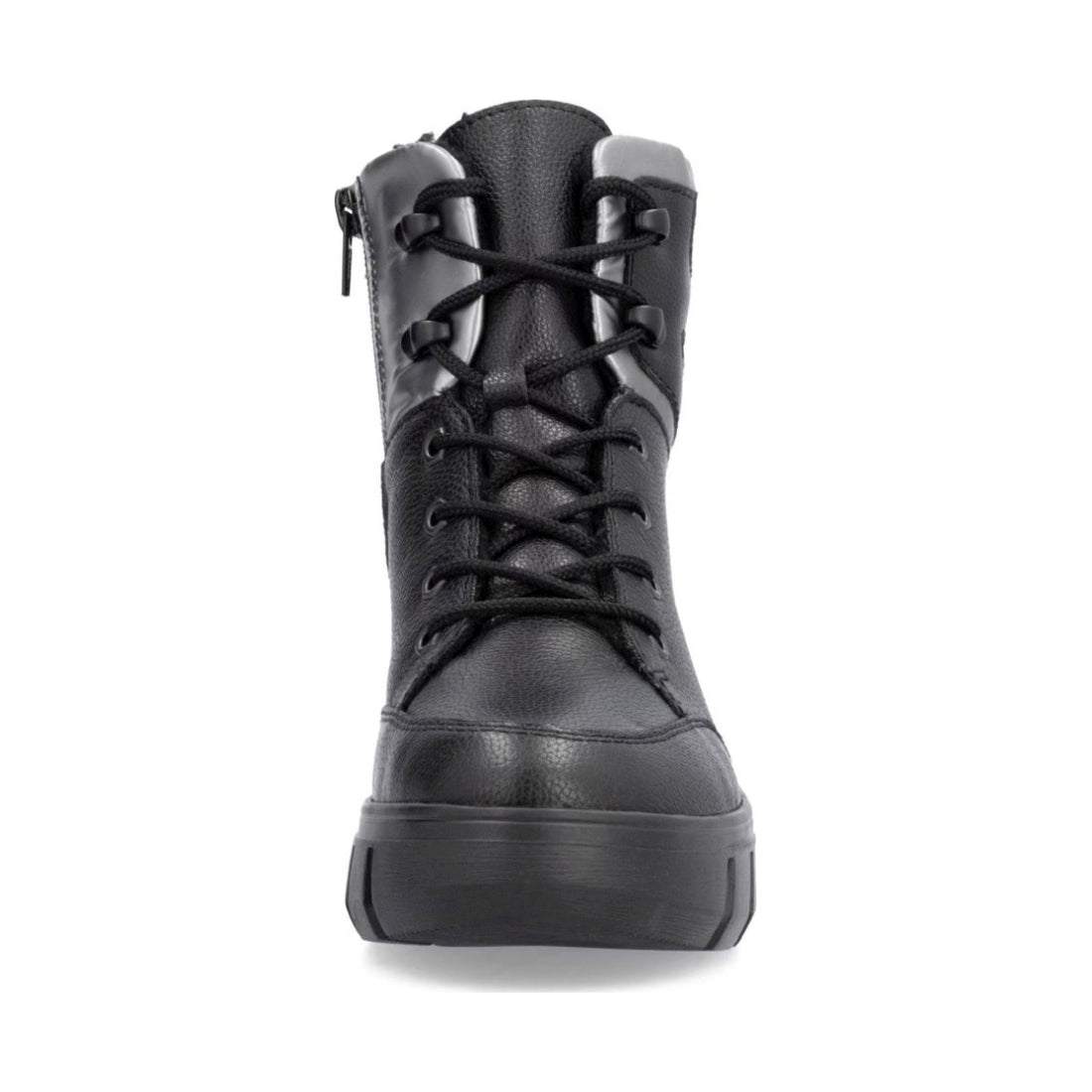 black casual closed ladies mid height boots