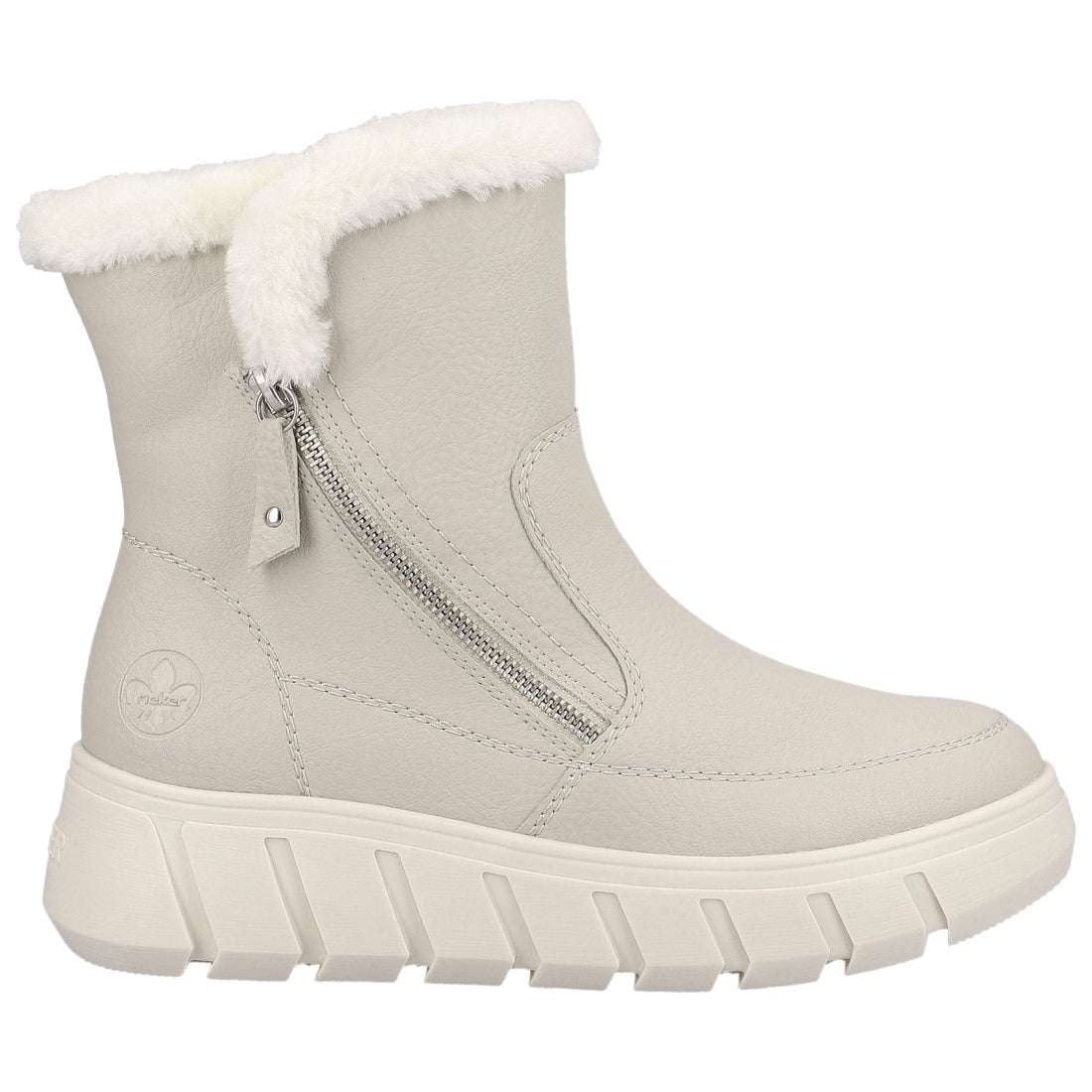 beige casual closed ladies mid height boots