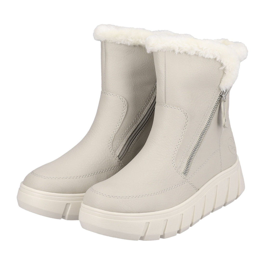 beige casual closed ladies mid height boots