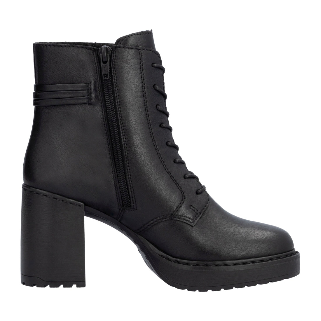 black casual closed ladies mid height boots