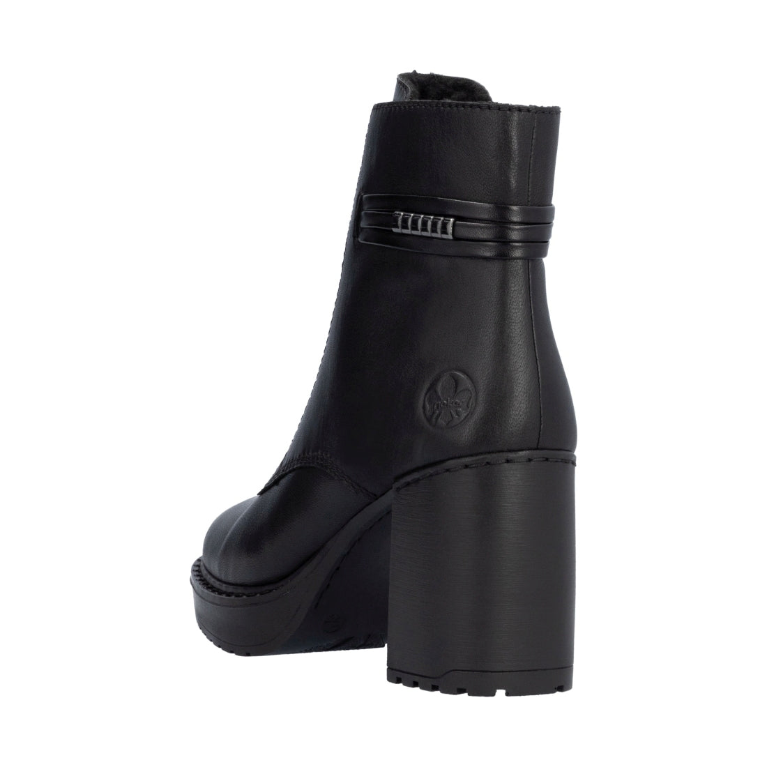 black casual closed ladies mid height boots