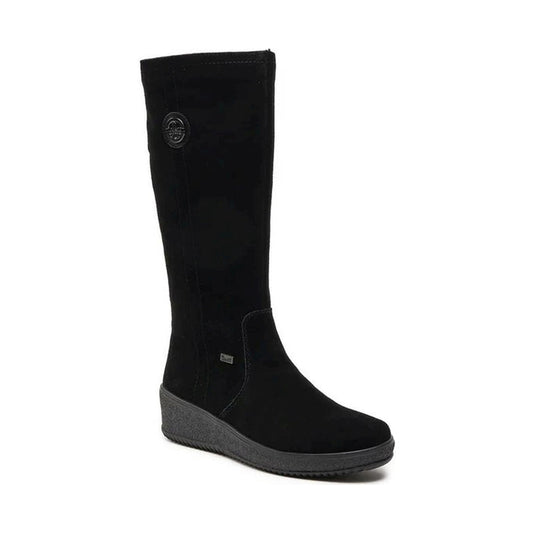 black casual closed ladies' boots