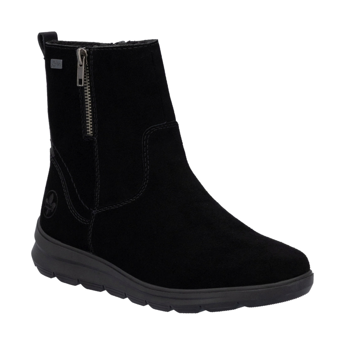 black casual closed ladies mid height boots