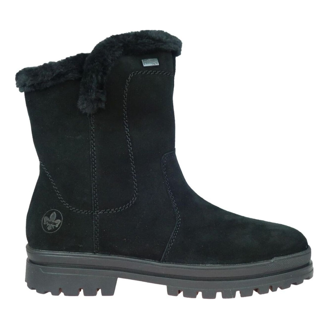 black casual closed ladies mid height boots