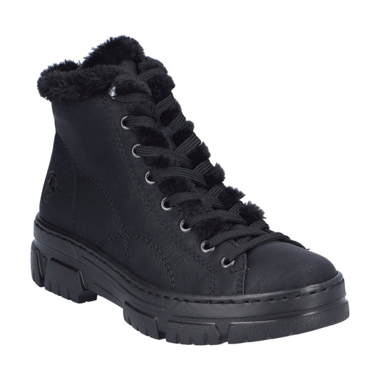 black casual closed ladies mid height boots