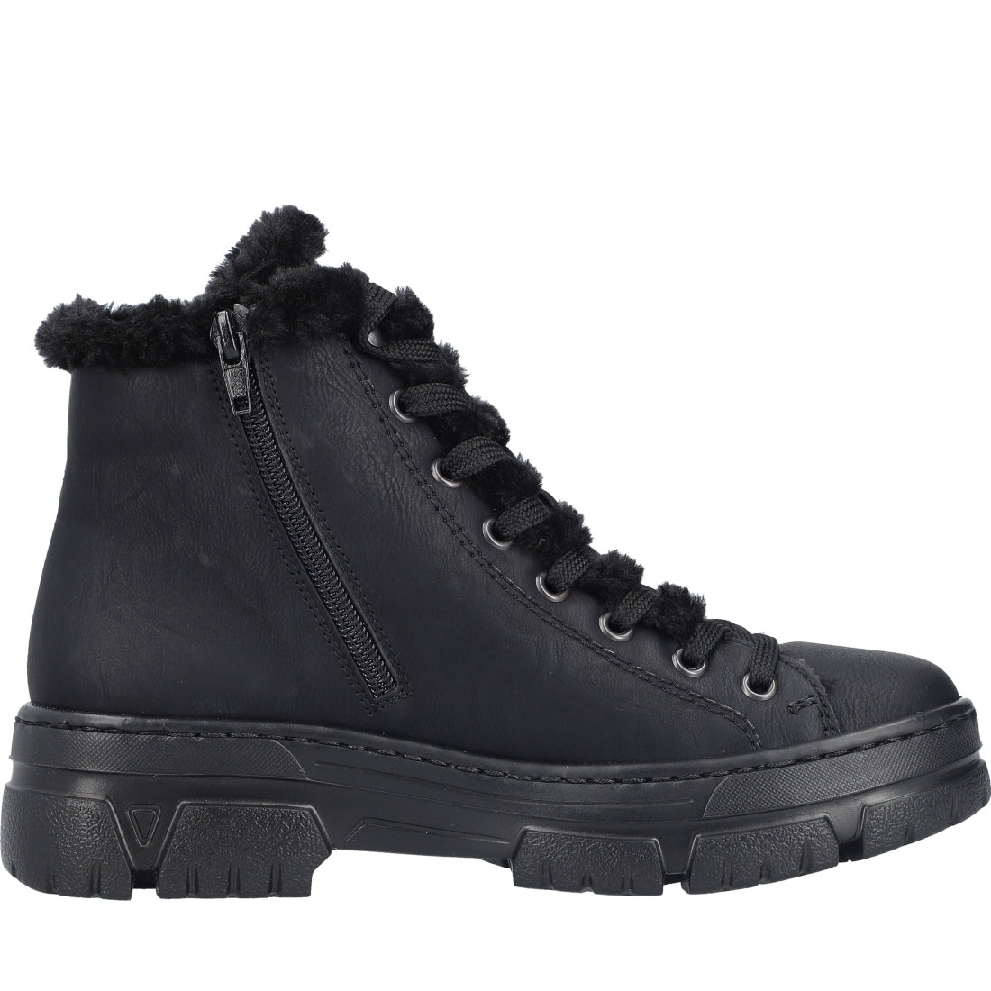 black casual closed ladies mid height boots