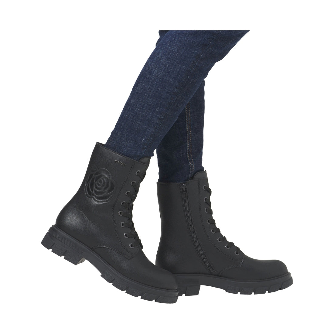 black casual closed ladies mid height boots