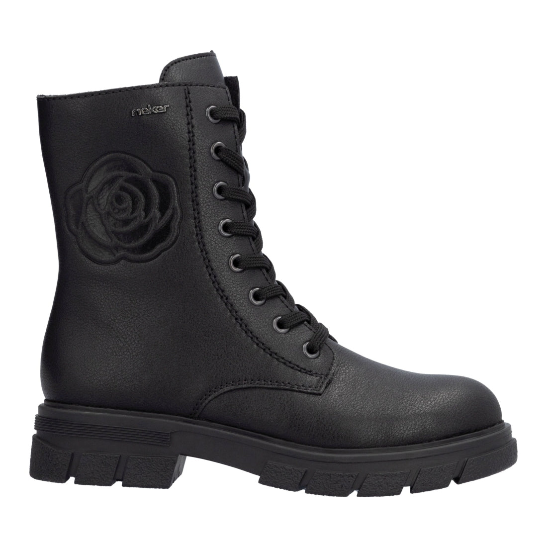 black casual closed ladies mid height boots