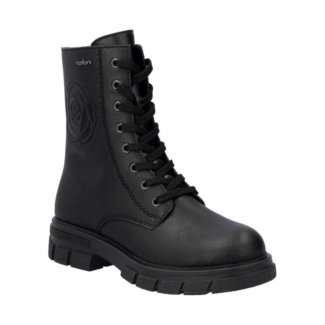 black casual closed ladies mid height boots