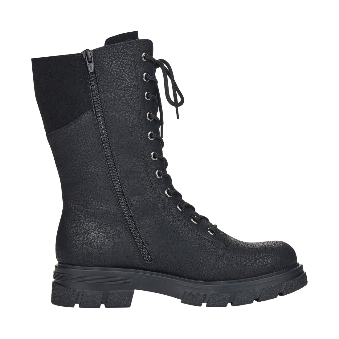 black casual closed ladies mid height boots