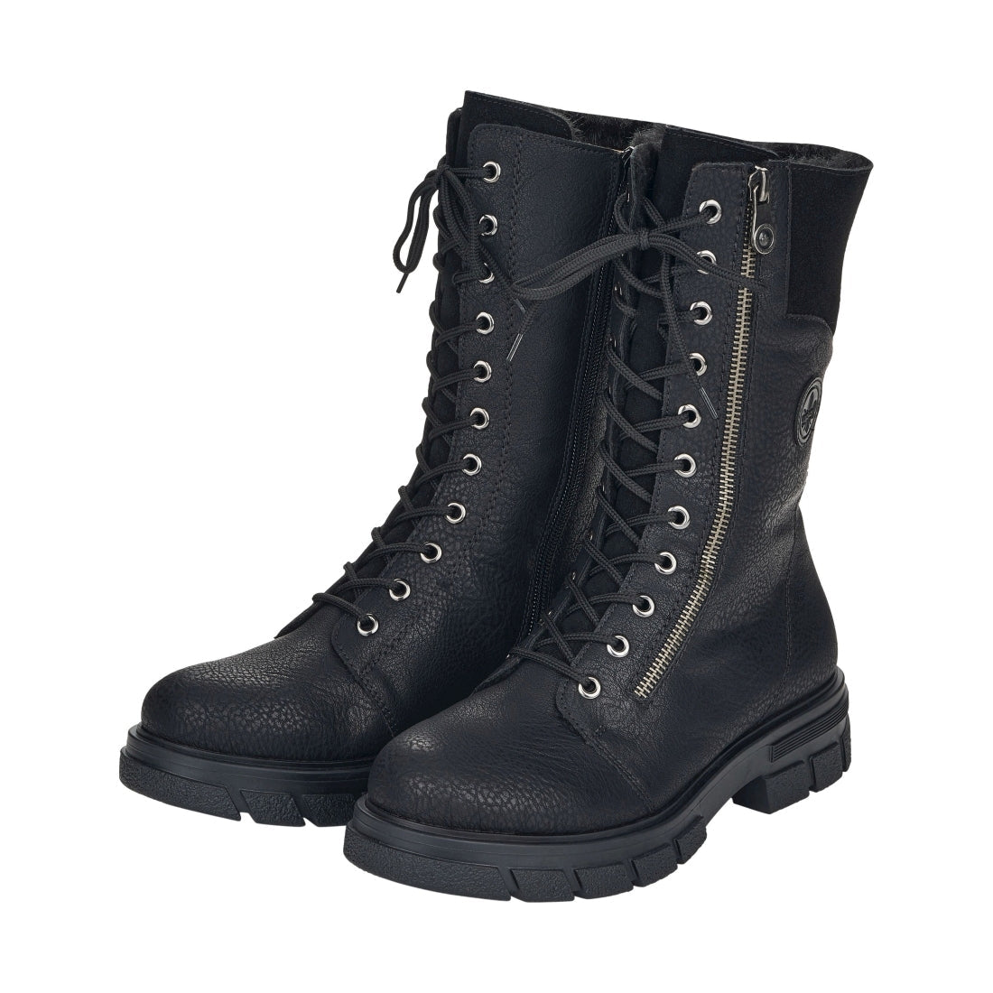 black casual closed ladies mid height boots