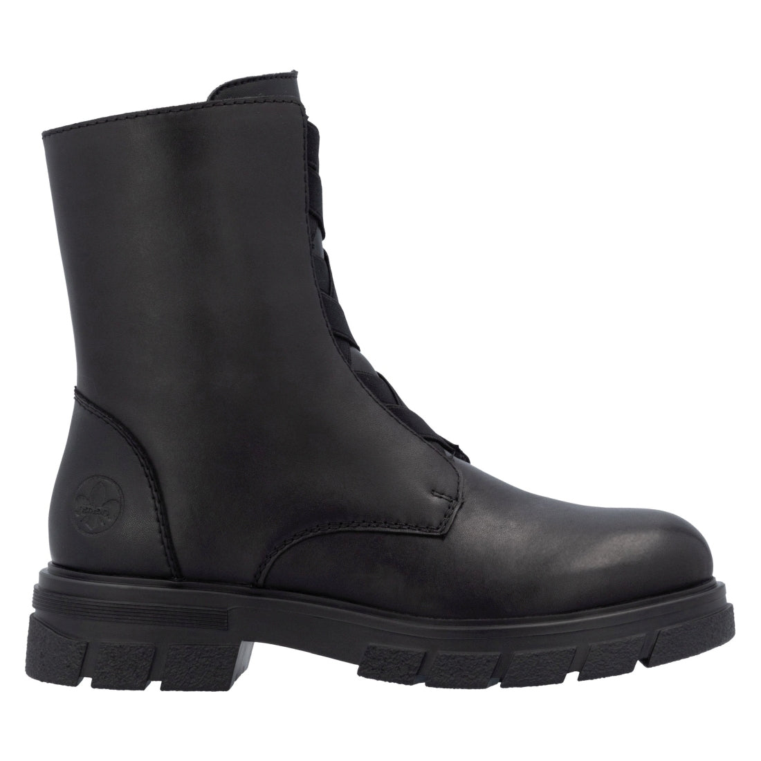 black casual closed ladies mid height boots