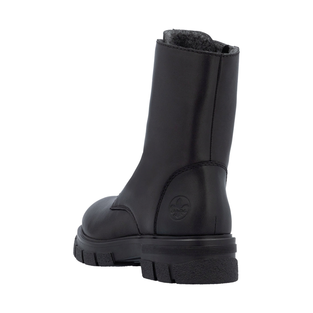 black casual closed ladies mid height boots