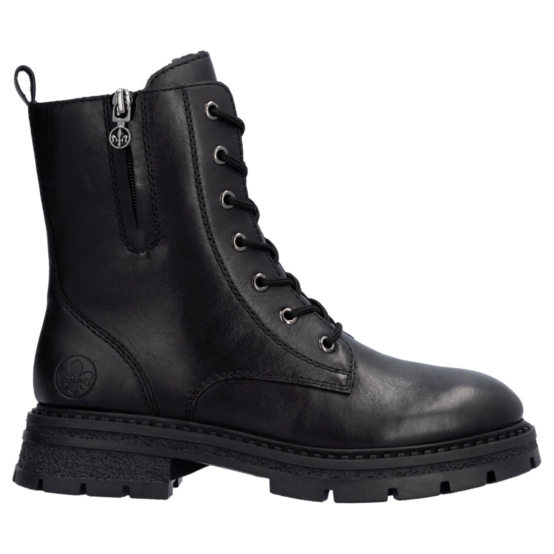 black casual closed ladies mid height boots