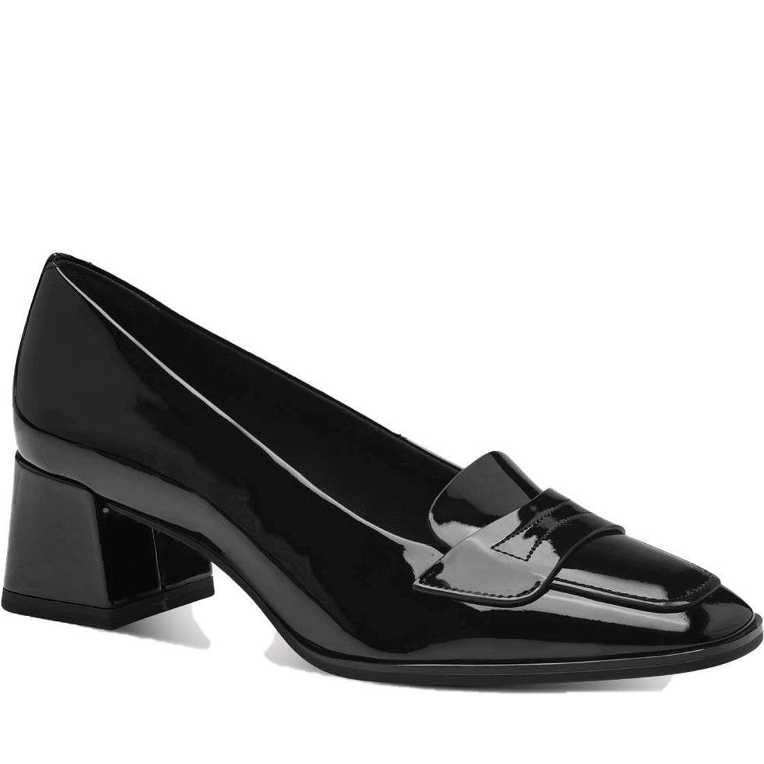 black elegant closed pumps