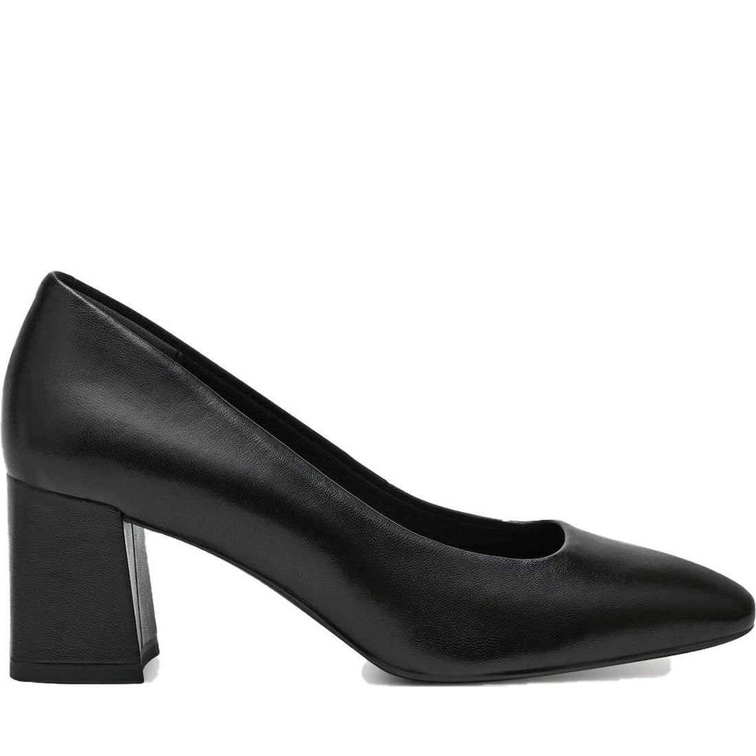 black elegant closed pumps