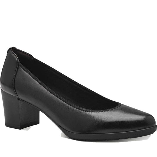 black elegant closed pumps