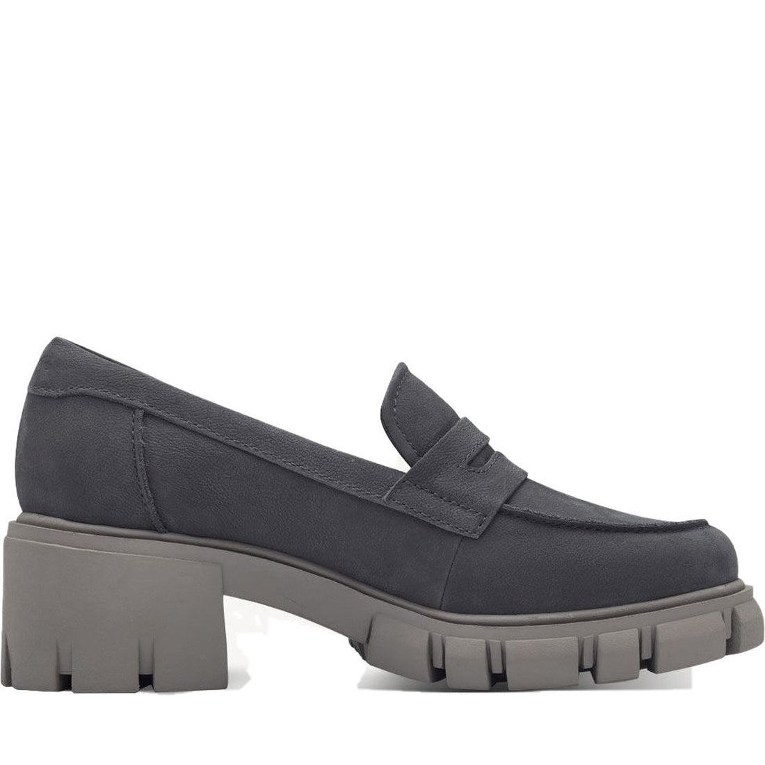 dark grey classic closed loafers