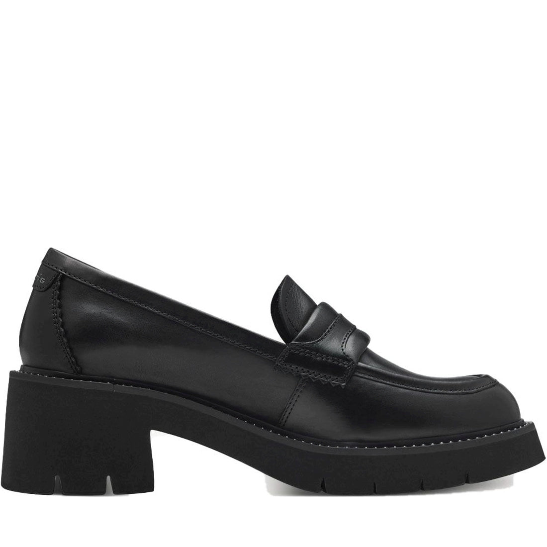 black leather classic closed loafers