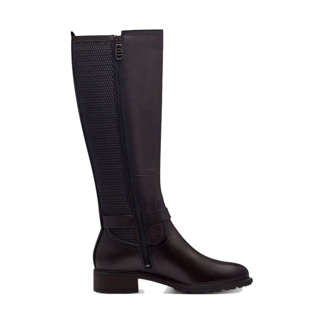 mahogany classic closed long heeled boot