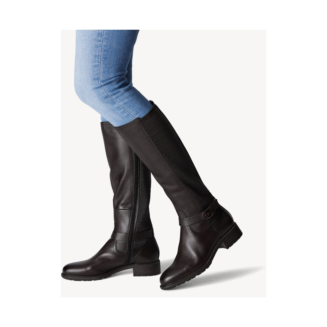 mahogany classic closed long heeled boot