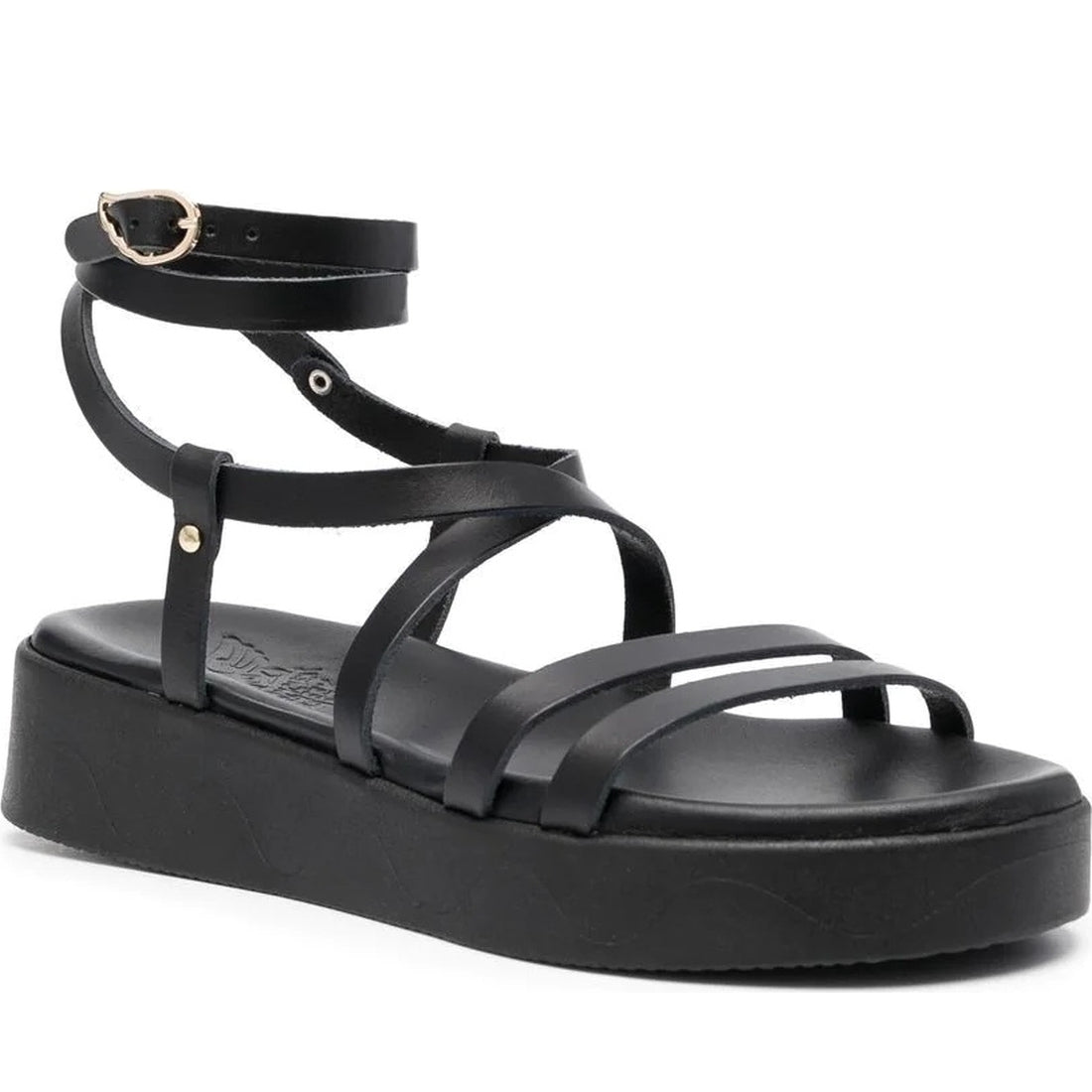 Ancient Greek Sandals womens black aristea vachetta sandals | Vilbury London