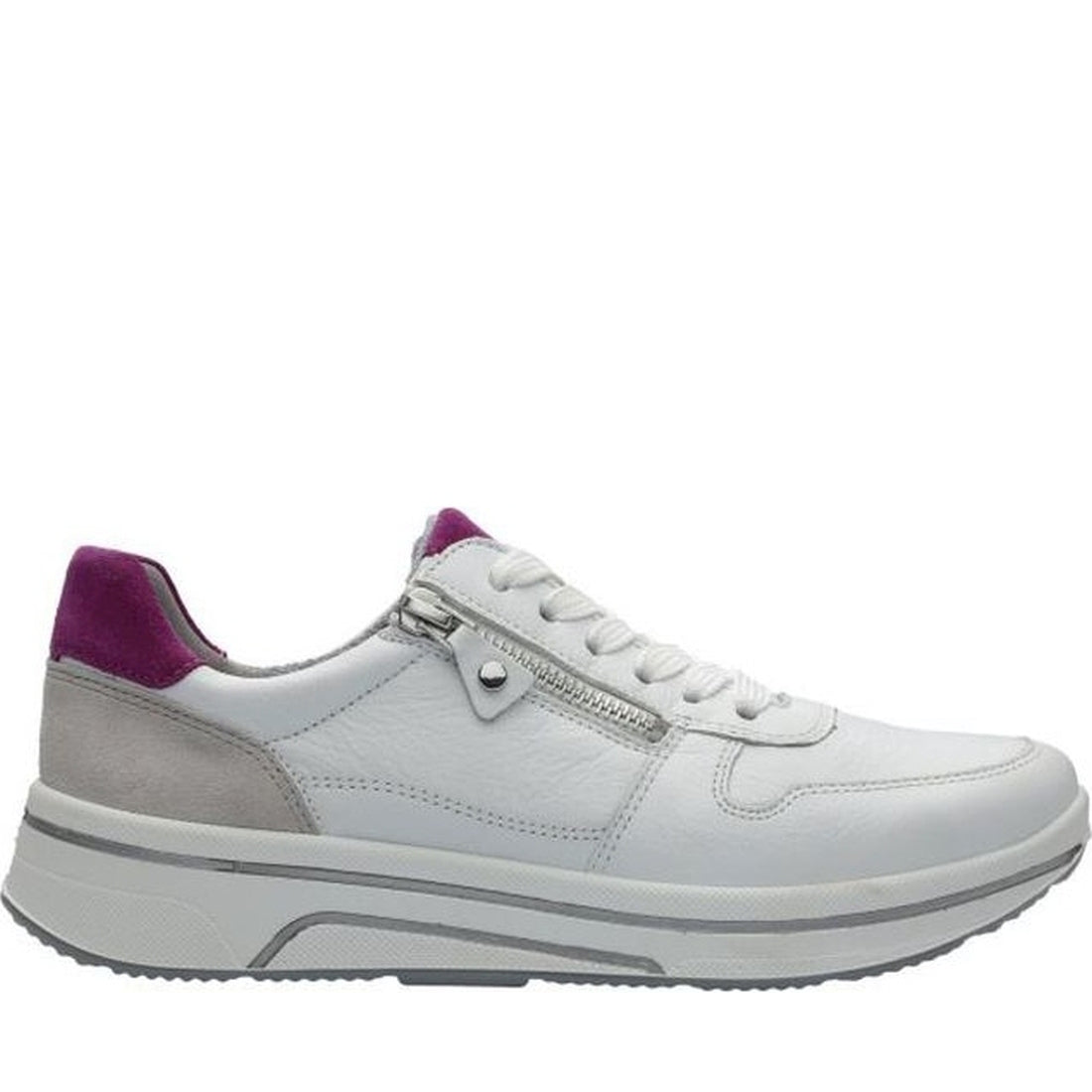 Ara womens white sapporo leisure trainers | Vilbury London