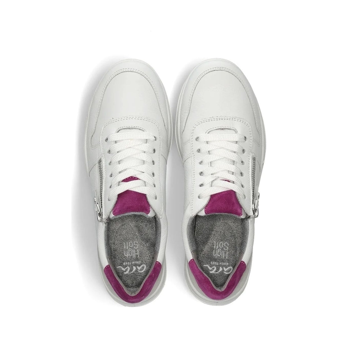 Ara womens white sapporo leisure trainers | Vilbury London