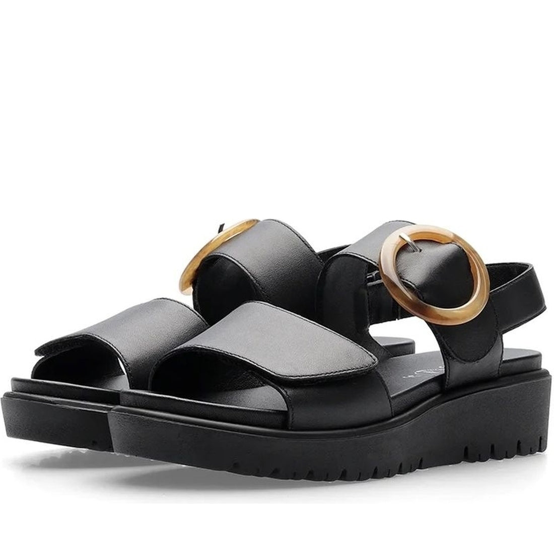 Ara womens black bilbao sandals | Vilbury London