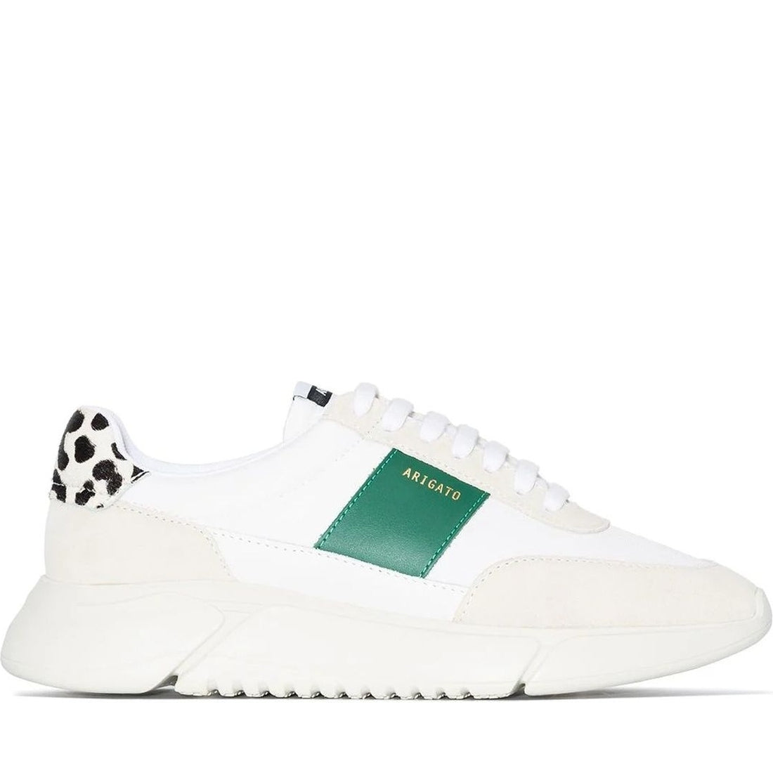 AXEL ARIGATO womens white, kale green genesis vintage runner | Vilbury London