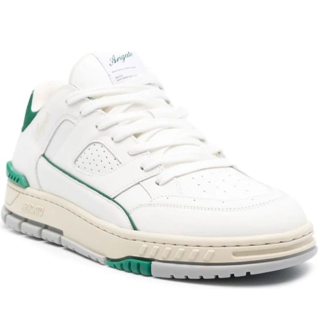 AXEL ARIGATO mens white, green area lo sneaker | Vilbury London