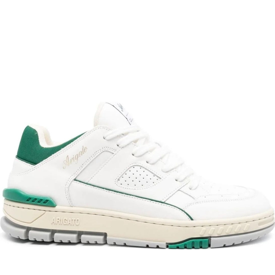 AXEL ARIGATO mens white, green area lo sneaker | Vilbury London