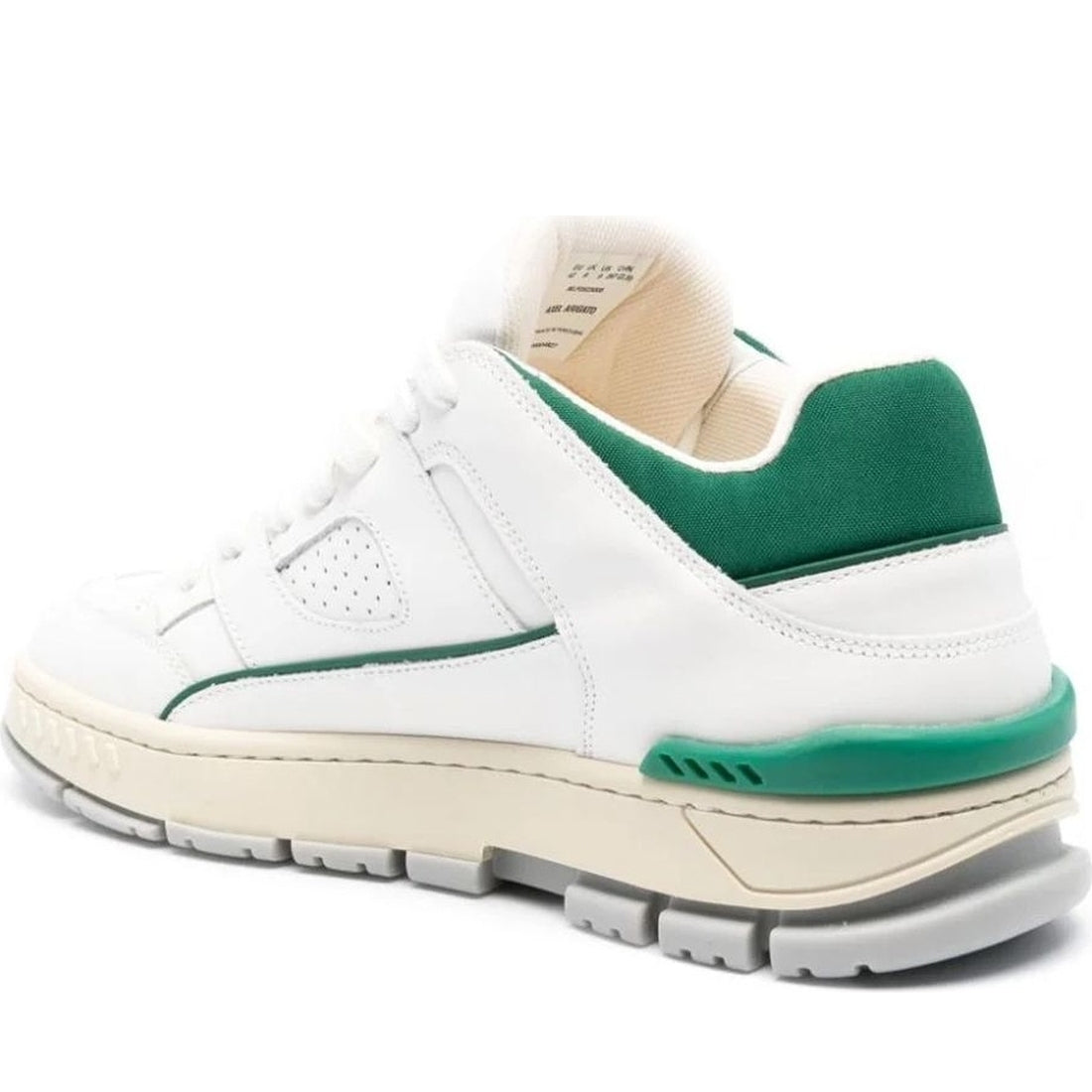 AXEL ARIGATO mens white, green area lo sneaker | Vilbury London