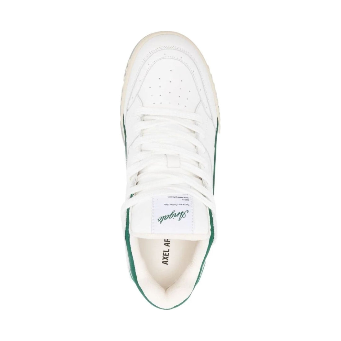 AXEL ARIGATO mens white, green area lo sneaker | Vilbury London